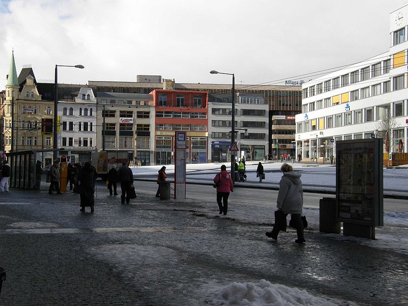 Mírové náměstí v  Ústí nad Labem